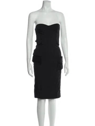 Pre-owned Versace Vintage Mini Dress In Black