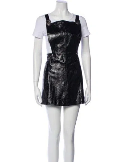 Pre-owned Versace Vintage Mini Dress In Black