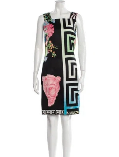Pre-owned Versace Vintage Mini Dress In Black