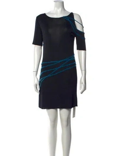 Pre-owned Versace Vintage Mini Dress In Black
