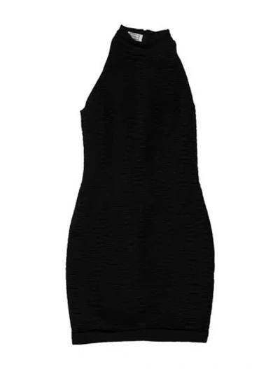 Pre-owned Versace Vintage Mini Dress In Black