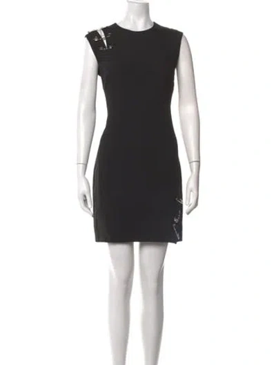 Pre-owned Versace Vintage Mini Dress In Black