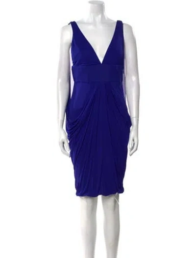Pre-owned Versace Vintage Mini Dress In Blue