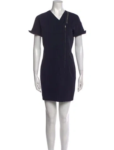 Pre-owned Versace Vintage Mini Dress In Blue