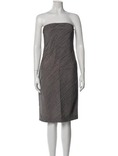 Pre-owned Versace Vintage Mini Dress In Gray