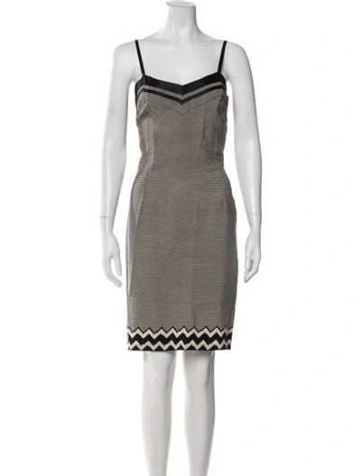 Pre-owned Versace Vintage Mini Dress In Gray