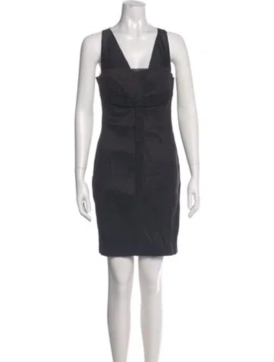 Pre-owned Versace Vintage Mini Dress In Grey
