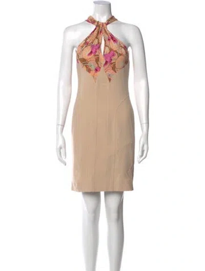 Pre-owned Versace Vintage Mini Dress In Multi
