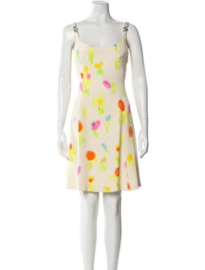 Pre-owned Versace Vintage Mini Dress In Neutral