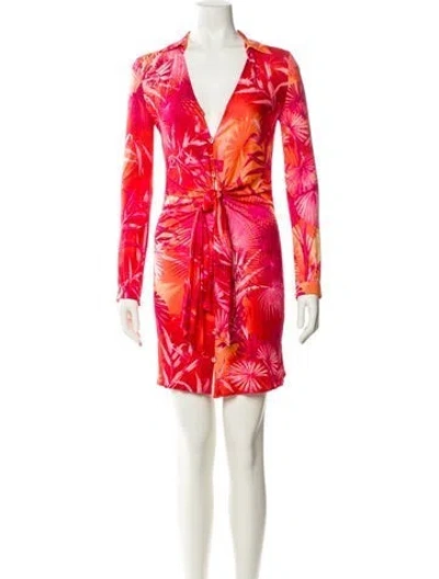 Pre-owned Versace Vintage Mini Dress In Orange