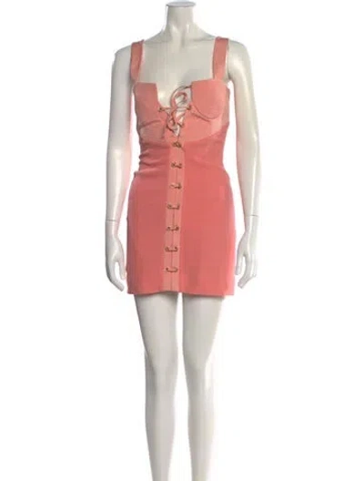 Pre-owned Versace Vintage Mini Dress In Pink