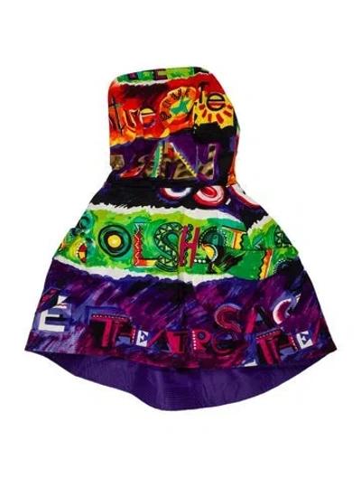Pre-owned Versace Vintage Mini Dress In Purple