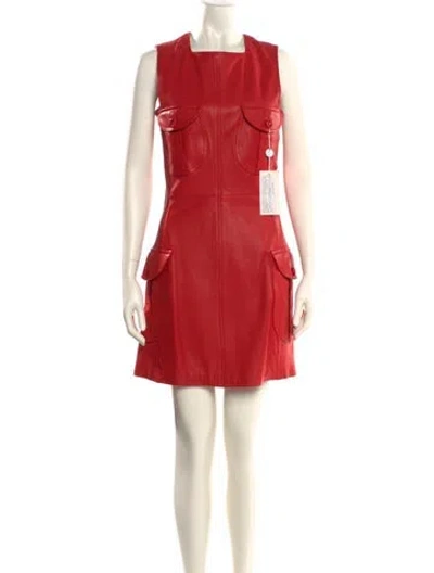 Pre-owned Versace Vintage Mini Dress In Red