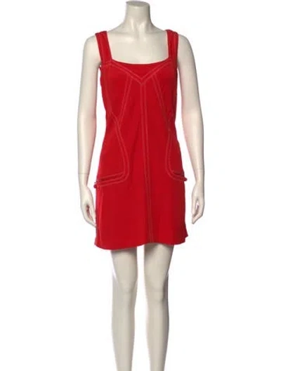 Pre-owned Versace Vintage Mini Dress In Red