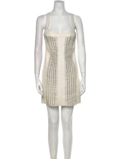 Pre-owned Versace Vintage Mini Dress In White