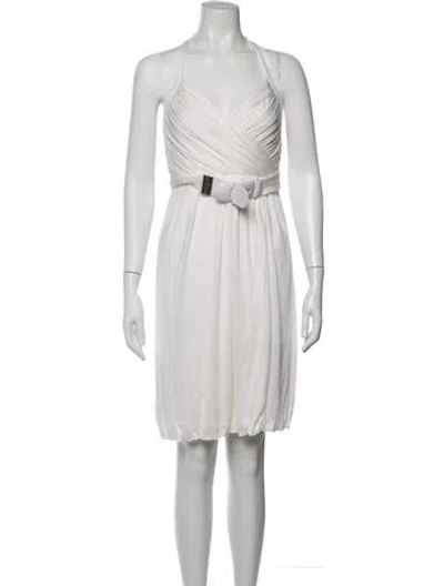 Pre-owned Versace Vintage Mini Dress In White