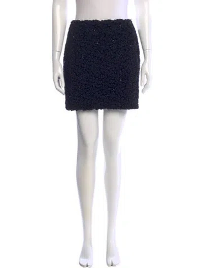 Pre-owned Versace Vintage Mini Skirt In Black