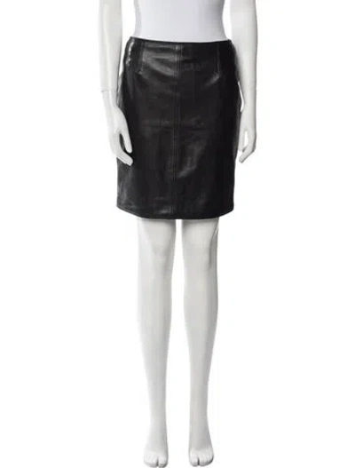 Pre-owned Versace Vintage Mini Skirt In Black
