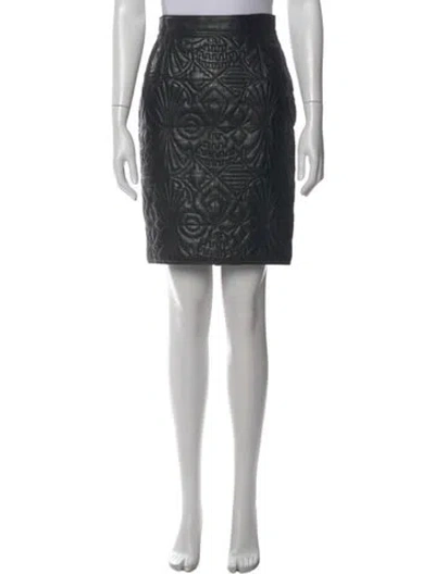 Pre-owned Versace Vintage Mini Skirt In Black