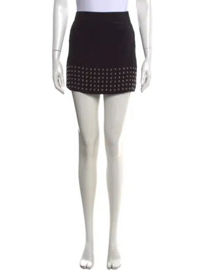 Pre-owned Versace Vintage Mini Skirt In Black