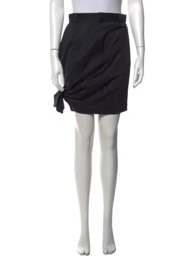 Pre-owned Versace Vintage Mini Skirt In Black