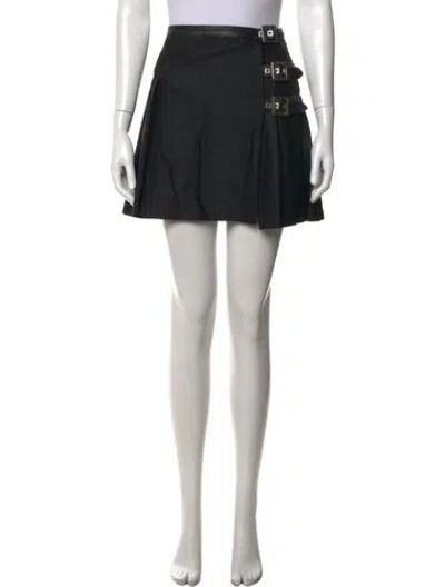 Pre-owned Versace Vintage Mini Skirt In Black