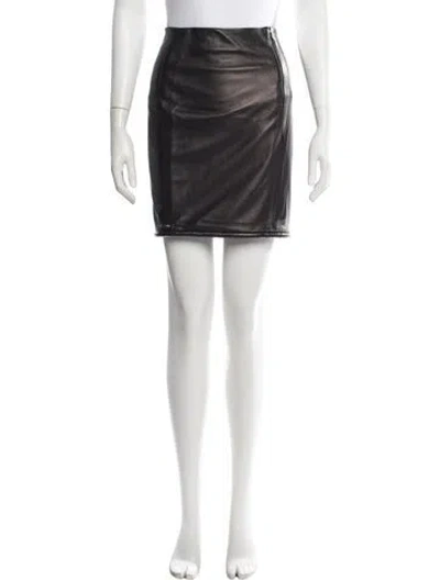 Pre-owned Versace Vintage Mini Skirt In Black