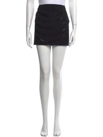 Pre-owned Versace Vintage Mini Skirt In Black