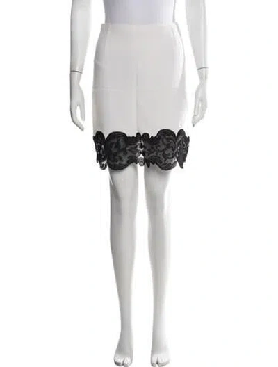 Pre-owned Versace Vintage Mini Skirt In Black/white