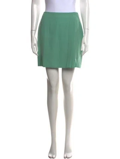 Pre-owned Versace Vintage Mini Skirt In Blue
