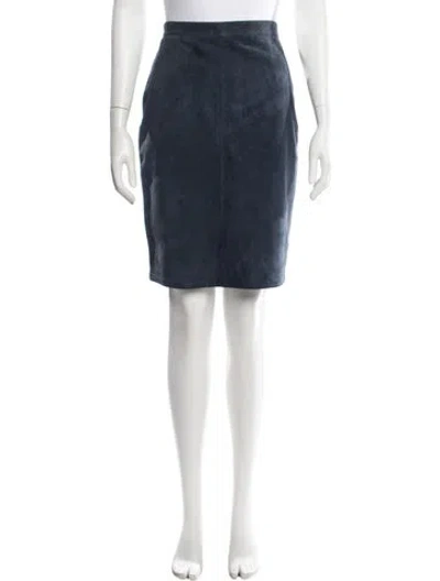 Pre-owned Versace Vintage Mini Skirt In Blue