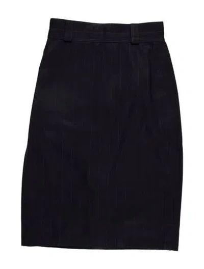Pre-owned Versace Vintage Mini Skirt In Blue