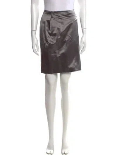 Pre-owned Versace Vintage Mini Skirt In Gray