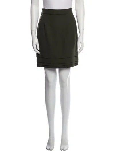 Pre-owned Versace Vintage Mini Skirt In Green