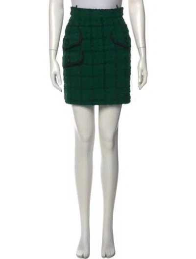 Pre-owned Versace Vintage Mini Skirt In Green