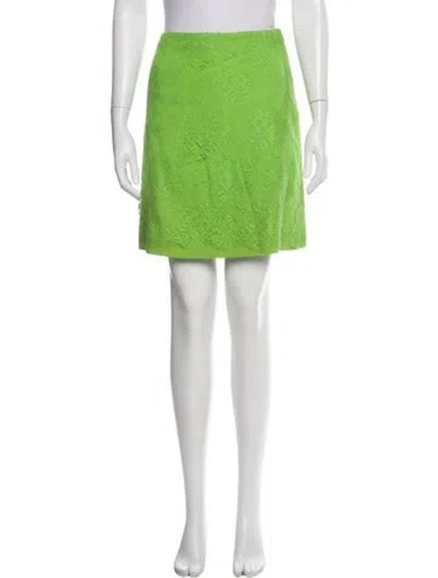 Pre-owned Versace Vintage Mini Skirt In Green