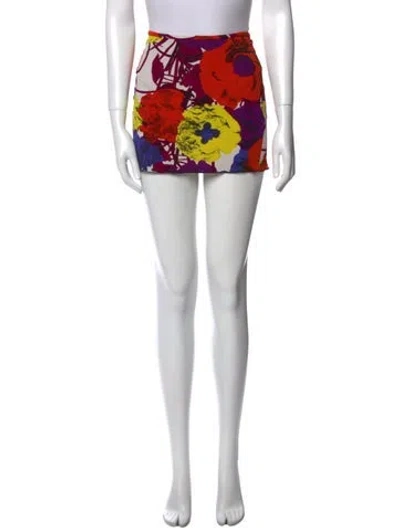 Pre-owned Versace Vintage Mini Skirt In Multi