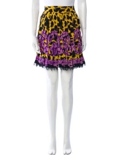 Pre-owned Versace Vintage Mini Skirt In Multi