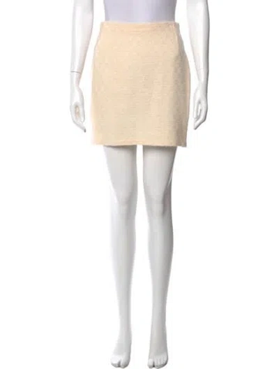 Pre-owned Versace Vintage Mini Skirt In Neutral