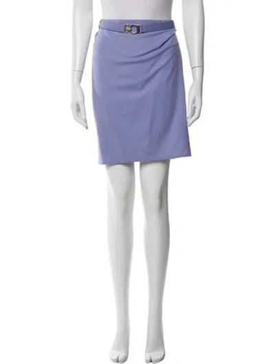 Pre-owned Versace Vintage Mini Skirt In Purple