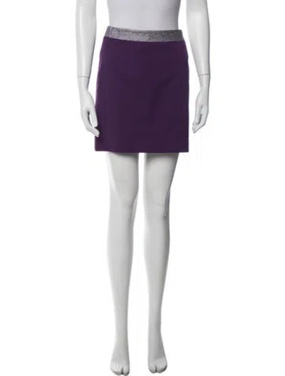 Pre-owned Versace Vintage Mini Skirt In Purple
