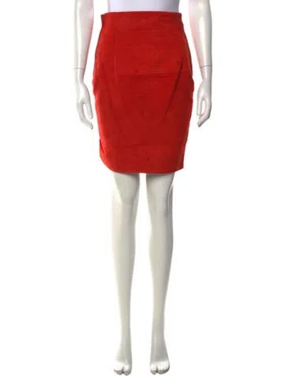 Pre-owned Versace Vintage Mini Skirt In Red