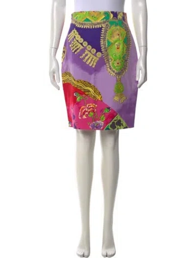 Pre-owned Versace Vintage Mini Skirt W/ Tags In Red
