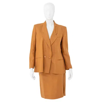 Pre-owned Versace Vintage Orange Formal Suit By Gianni