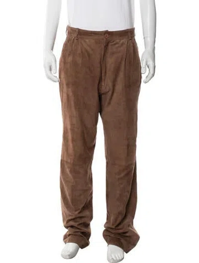 Pre-owned Versace Vintage Pants In Brown