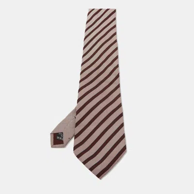 Versace Vintage Red Printed Silk Traditional Tie In Multi