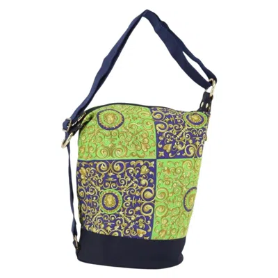 Pre-owned Versace Vintage Shoulder Bag Cotton Green Cotton Shoulder Bag Bag ()
