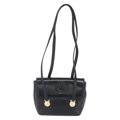 Pre-owned Versace Vintage Shoulder Bag Leather Black Leather Shoulder Bag Bag ()
