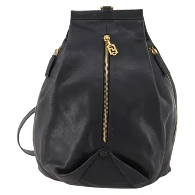 Pre-owned Versace Vintage Shoulder Bag Leather Black Leather Shoulder Bag Bag ()