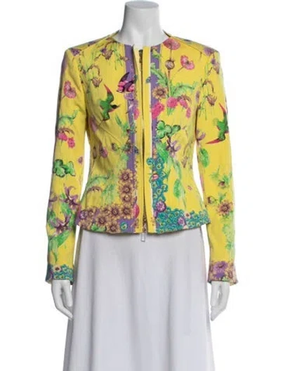 Pre-owned Versace Vintage Silk Jacket In Multi